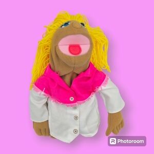 Melissa & Doug Cowgirl Pink White Yellow Puppet